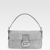 Fendi Leather Baguette in Silver - Lyst