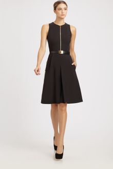 Michael Kors Cotton Zip-front Dress - Lyst