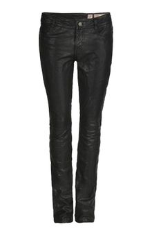 AllSaints Liena Leather Pipe Skinny - Lyst