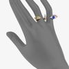 Delfina Delettrez 18k Gold Triple Anatomik Double Finger Ring in Blue (gold) - Lyst