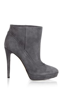 D&G Grey Dita Suede High Heeled Platform Ankle Boot - Lyst