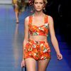 Dolce & Gabbana Spring 2012 Red Tomato Print High Waisted Mini Shorts in Orange - Lyst