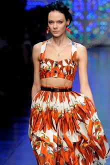 Dolce & Gabbana Spring 2012 Vegetable Print Bra Top  - Lyst