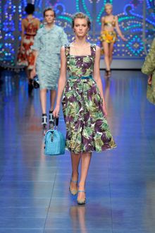 Dolce & Gabbana Spring 2012 Blue Embroidered Mary Janes - Lyst
