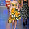 Dolce & Gabbana Spring 2012 Vegetable Print Bustier Top in Yellow - Lyst