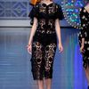 Dolce & Gabbana Spring 2012 Black Lace Mid Length Dress in Black - Lyst