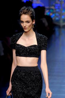 Dolce & Gabbana Spring 2012 Woven Black Handbag with Fur Trim  - Lyst