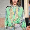 Emilio Pucci Spring 2012 Green Pucci Print Long Sleeve Blouse in Green (grey) - Lyst