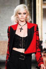 Emilio Pucci Spring 2012 Cropped Black Lace Corset Top