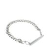 Asos Black Skinny Black Crystal Braclelet in Silver for Men (black) - Lyst