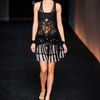 Roberto Cavalli Spring 2012 Sheer Black Lace & Sequin Cocktail Dress With Multi Print Detail in Black - Lyst
