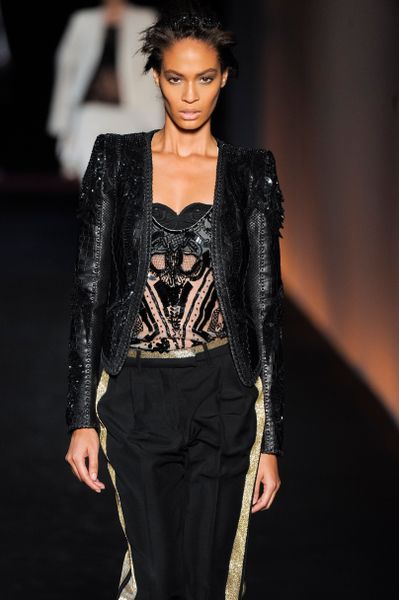 Roberto Cavalli Spring 2012 Black Python Embossed Jacket With Sequin Details in Black - Lyst