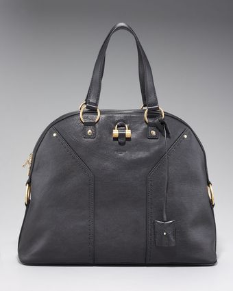 Yves Saint Laurent Oversize Muse Satchel, Black - Lyst