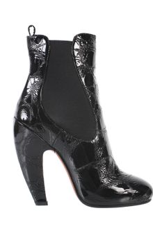 Alaïa Patent Leather Croco Printed Boots - Lyst
