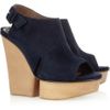 Marni Suede Platform Sandals in Blue (navy) - Lyst