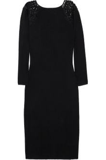Philosophy di Alberta Ferretti Lace and Waffle-knit Wool Dress - Lyst
