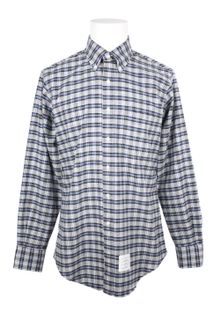 Thom Browne Trench Check Flannel Cotton Long Sleeves Shirt - Lyst