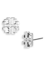 Tory Burch Large Logo Stud Earrings