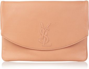 Yves Saint Laurent Belle Du Jour Leather Clutch - Lyst