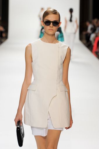 Dries Van Noten Spring 2012 White Sleeveless Minimal Style Blazer - Lyst