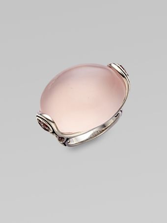  Rose Quartz & Pink Tourmaline Sterling Silver Ring 