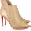Matthew Williamson Fandetail Leather Ankle Boots in Beige (pink) - Lyst