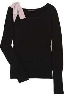 Sonia Rykiel Bow-embellished Wool and Cashmere-blend Sweater - Lyst