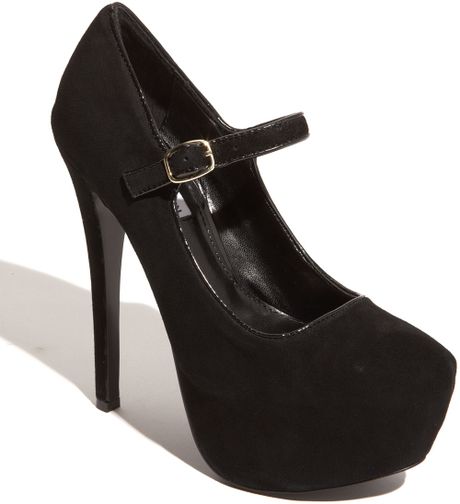 Steve Madden Viktoree Mary Jane Pump in Black (black suede) | Lyst