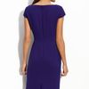 Tahari By Arthur S. Levine Asymmetric Cap Sleeve Dress in Purple (plum) - Lyst
