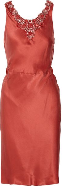 Thurley Embellished Drape-back Silk Dress - Lyst