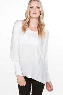 Yigal Azrouel Viscose Linen Blouse in Ivory - Lyst