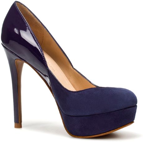 navy blue court shoes leather