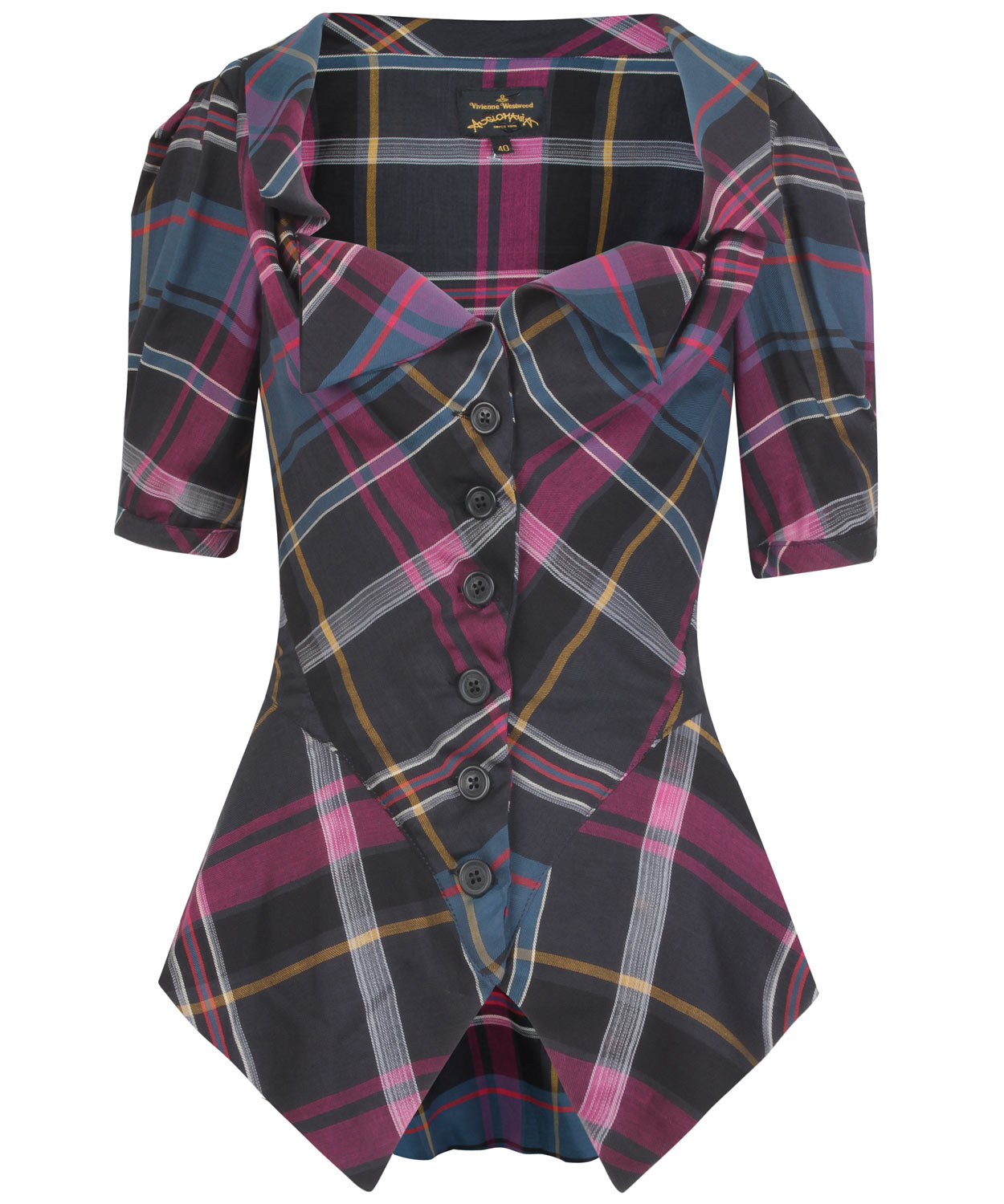 girls tartan blouse