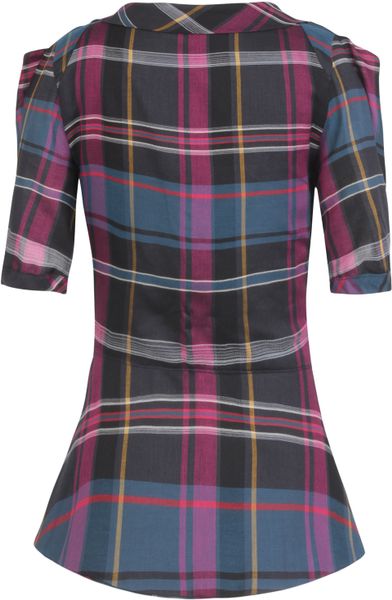 girls tartan blouse