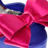 Asos Asos Hysterical Two Part Platform Satin Sandal with Oversized Bow in Blue (multi) - Lyst