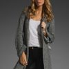 Nightcap Clothing Herringbone Hoodie Coat in Gray (black) - Lyst