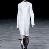 Rick Owens Spring 2012 White Long Coat with Asymmetric Detailed Collar in White - Lyst