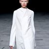 Rick Owens Spring 2012 White Long Coat with Asymmetric Detailed Collar in White - Lyst