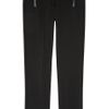 Tibi Leathertrimmed Stretch Satintwill Pants in Black - Lyst