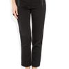 Tibi Leathertrimmed Stretch Satintwill Pants in Black - Lyst
