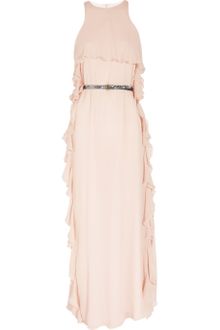 Tibi Ruffled Silk-chiffon Gown - Lyst