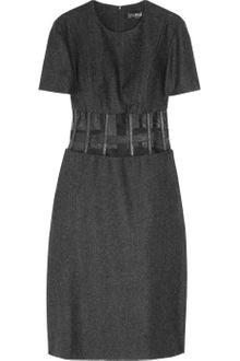 Versus  Wool-felt and Boned Tulle Dress - Lyst