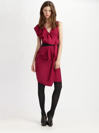Cynthia Steffe Dallas Silk Faux-wrap Dress - Lyst