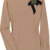 Alberta Ferretti Embellished Wool Sweater in Beige (denim) - Lyst