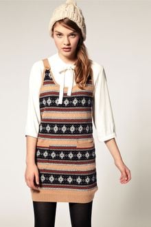ASOS Collection Asos Fairisle Pinafore Dress - Lyst