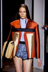 Balenciaga Spring 2012 Color-Block Panel Shimmering Oversized Jacket 