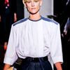 Balenciaga Spring 2012  Denim Pants Belted To The Waist, Pleated Through The Thigh in Blue - Lyst