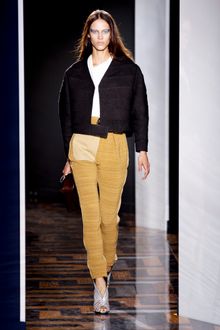 Balenciaga Spring 2012 Beige High Waist Pants With Front Horizontal Pleats - Lyst