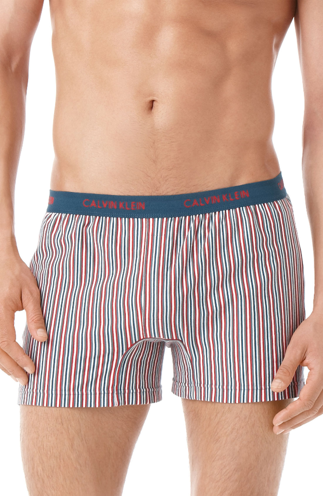 Calvin Klein Slim Fit Boxer Shorts In Multicolor For Men Baron Stripe 