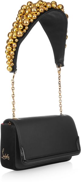 Christian Louboutin Artemis Bellembellished Shoulder Bag in Black - Lyst